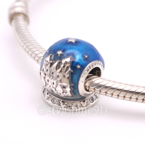 Authentic PANDORA SterlingSilver Disney Parks “Magic” Snow Globe Charm - Picture 3 of 13